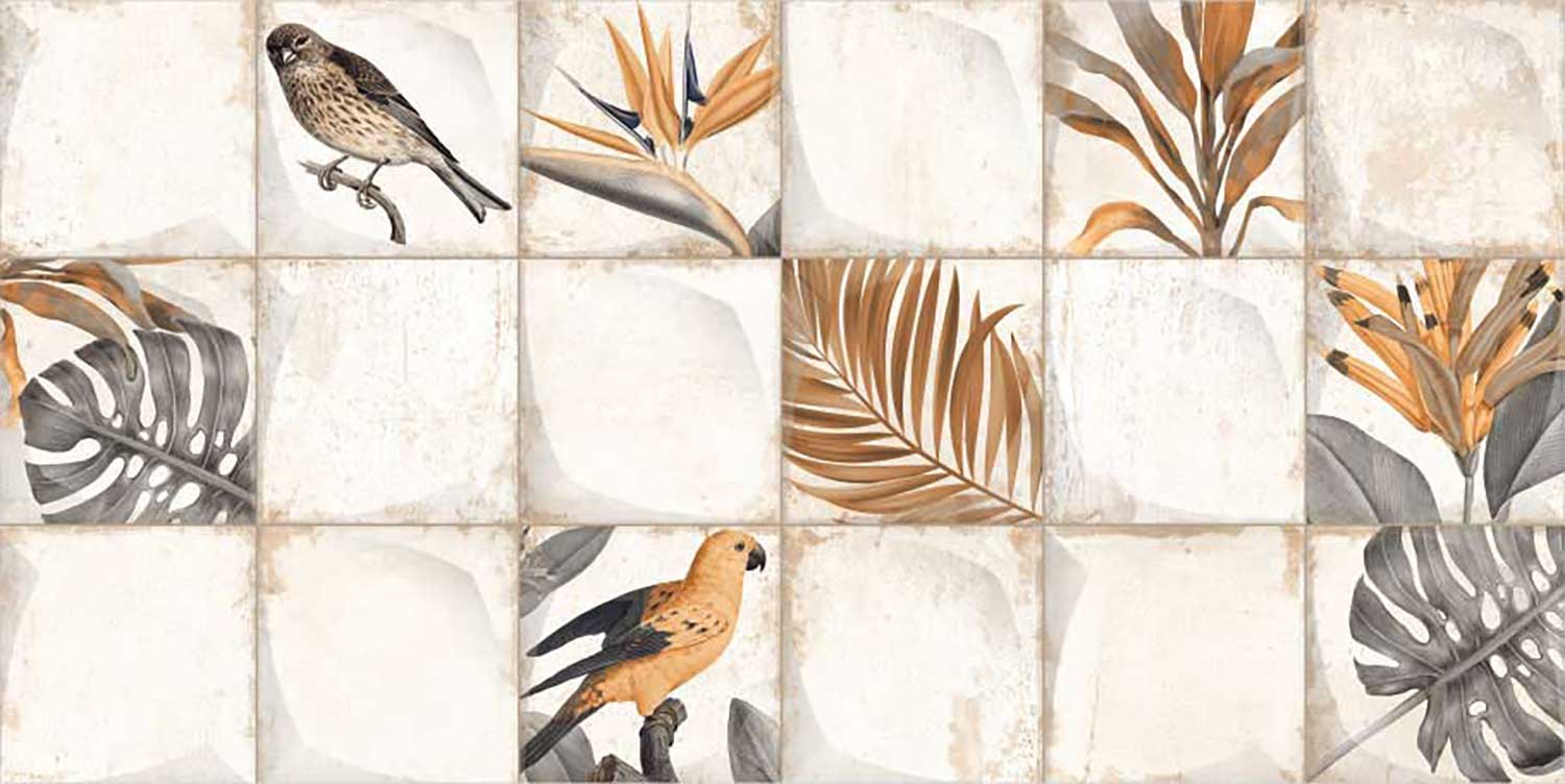 Bird Decor Polished Wall Tiles