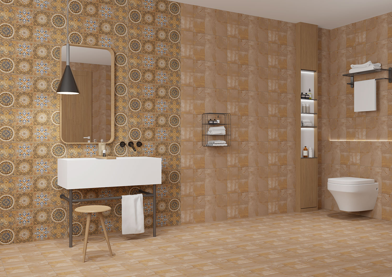Brunei Copper Wall Tiles for Bathroom | Stylish and Durable Tiles ...