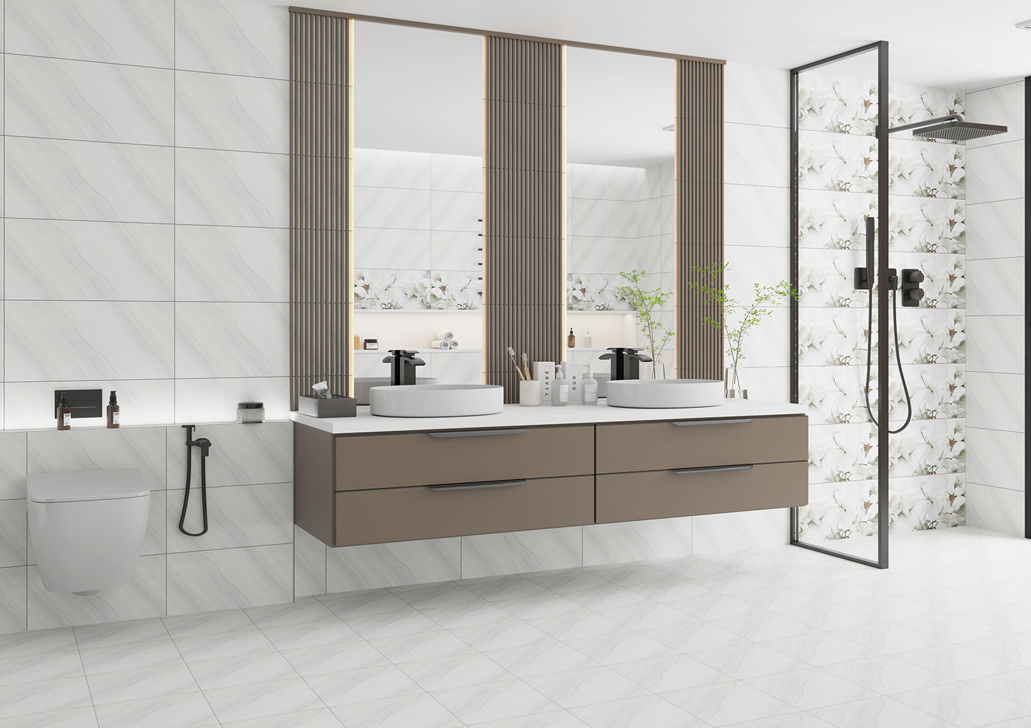White Lily Highlighter Wall Tiles